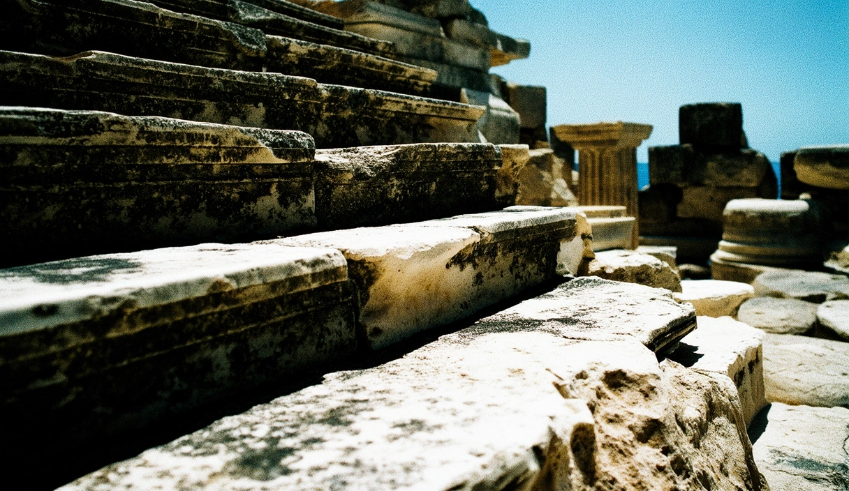 Steep hills and stone steps of Athens