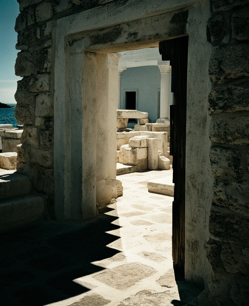 Architectural shadow play in Athens